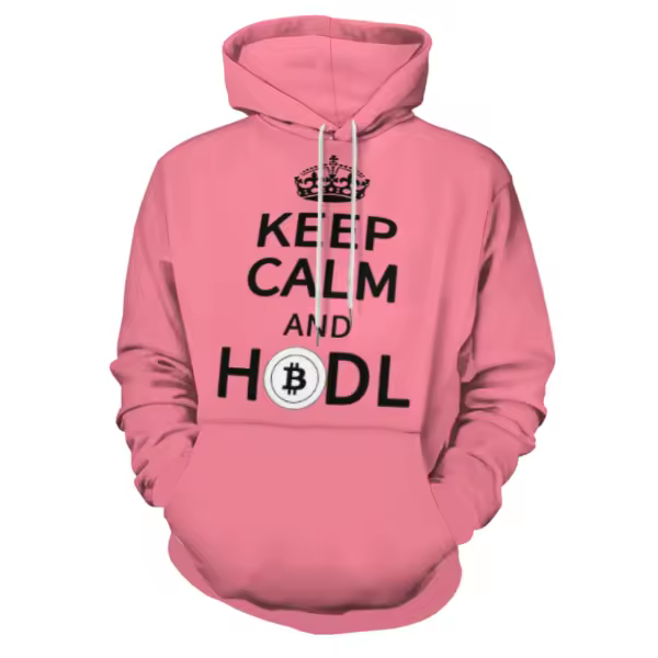 KEEP CALM & HODL PINK HOODIE