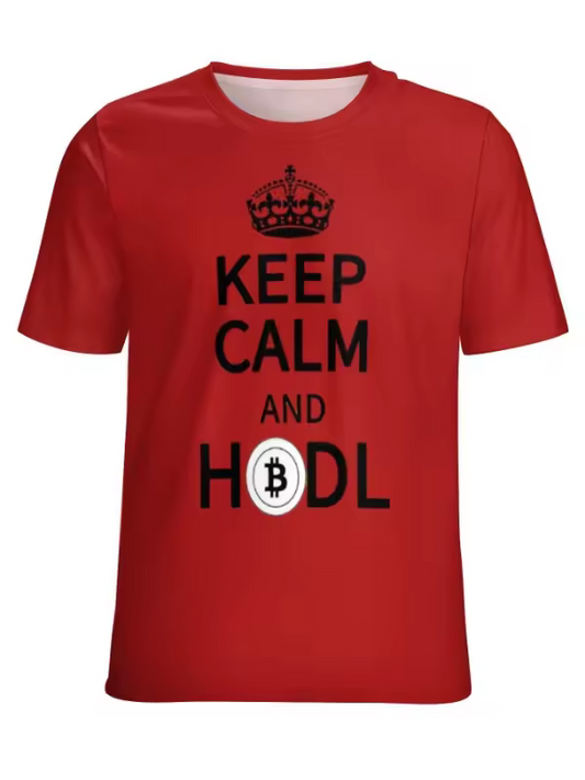 KEEP CALM & HODL RED TSHIRT