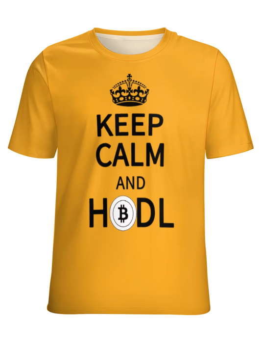 KEEP CALM & HODL YELLOW TSHIRT